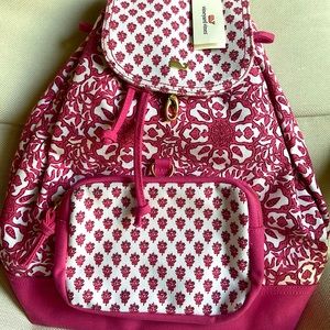 Vineyard Vines Pink and White Backpack